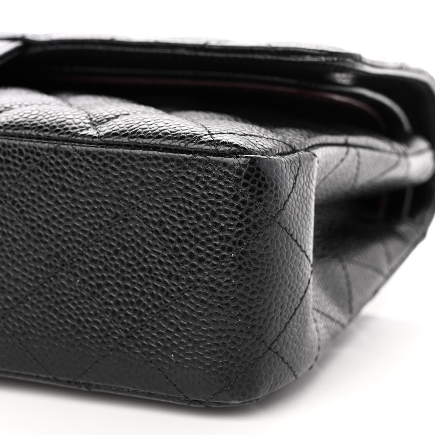 Chanel Caviar Quilted Medium Double Flap Black 10 of 12
