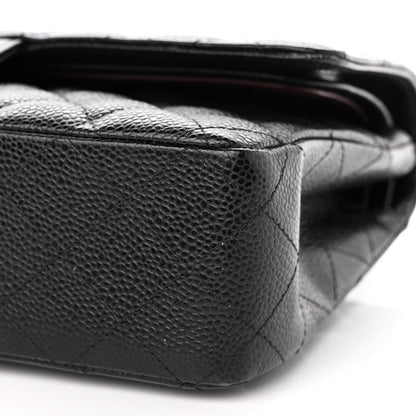 Chanel Caviar Quilted Medium Double Flap Black 10 of 12
