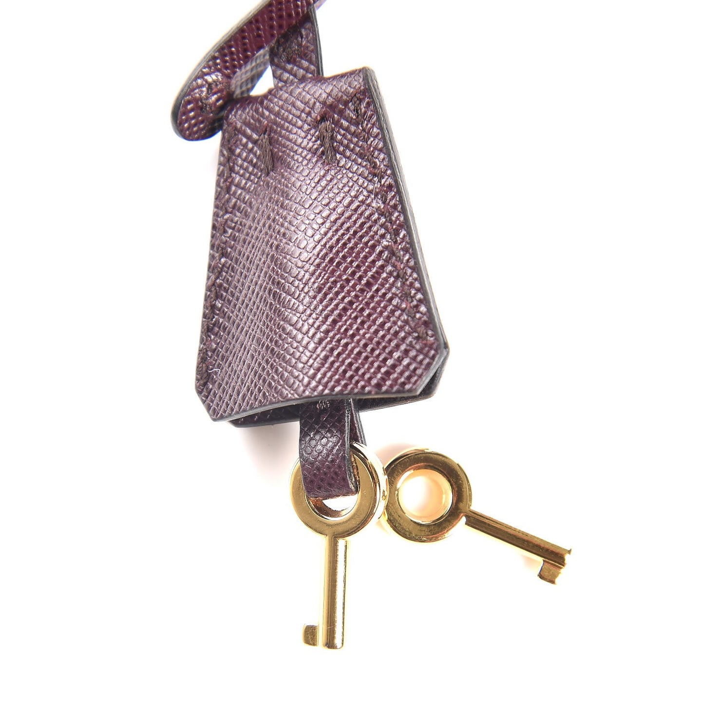 Saffiano Lux Detachable Chain Clutch Wallet Bordeaux