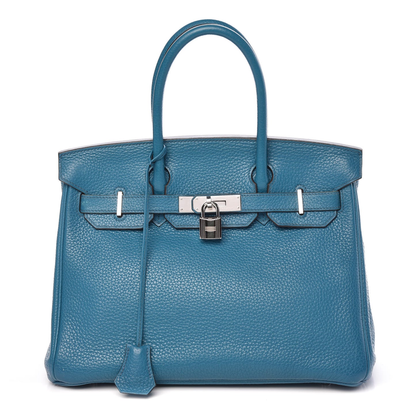Taurillon Clemence Birkin 30 Bleu Izmir