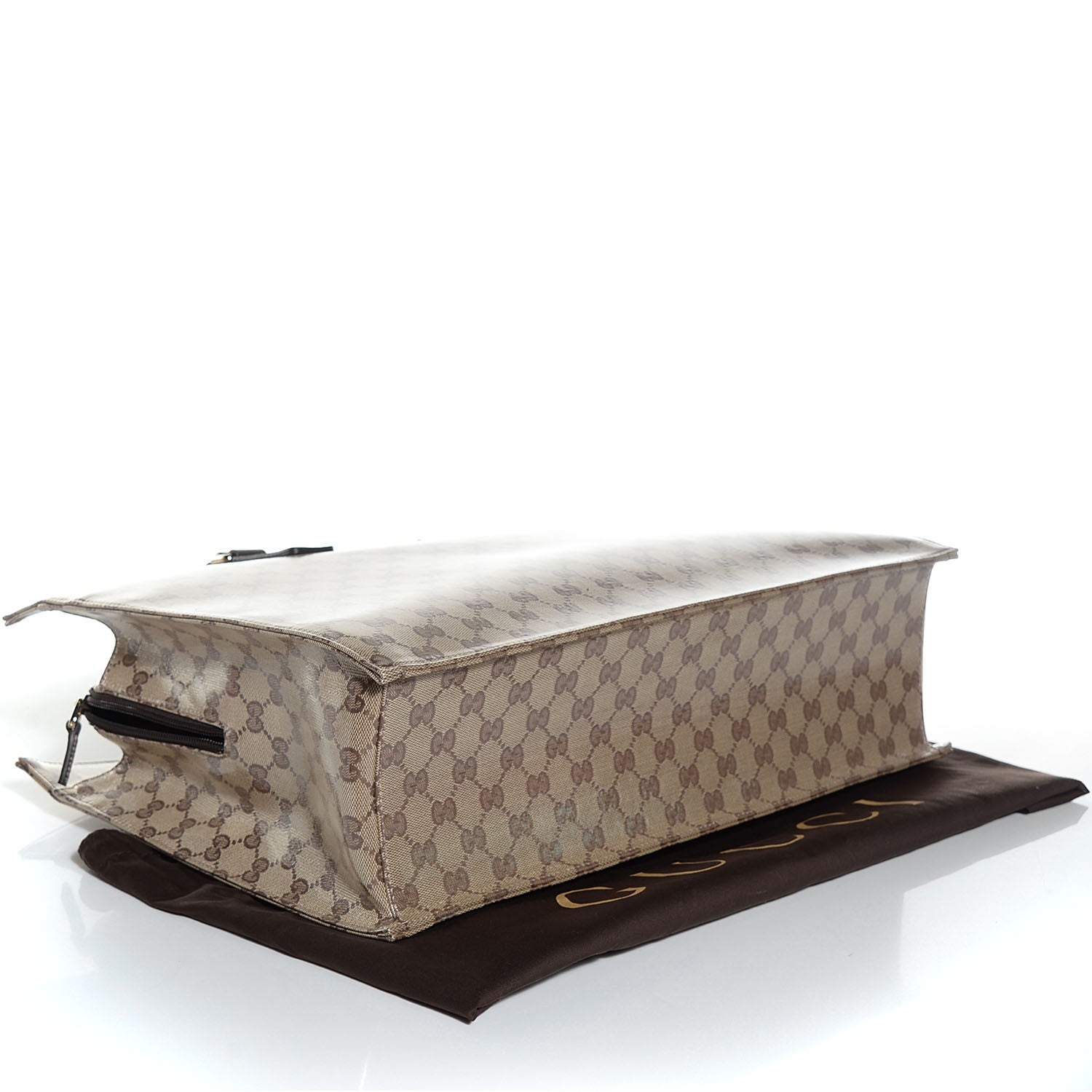 Gucci Crystal Monogram Large Tote Brown 5 of 10