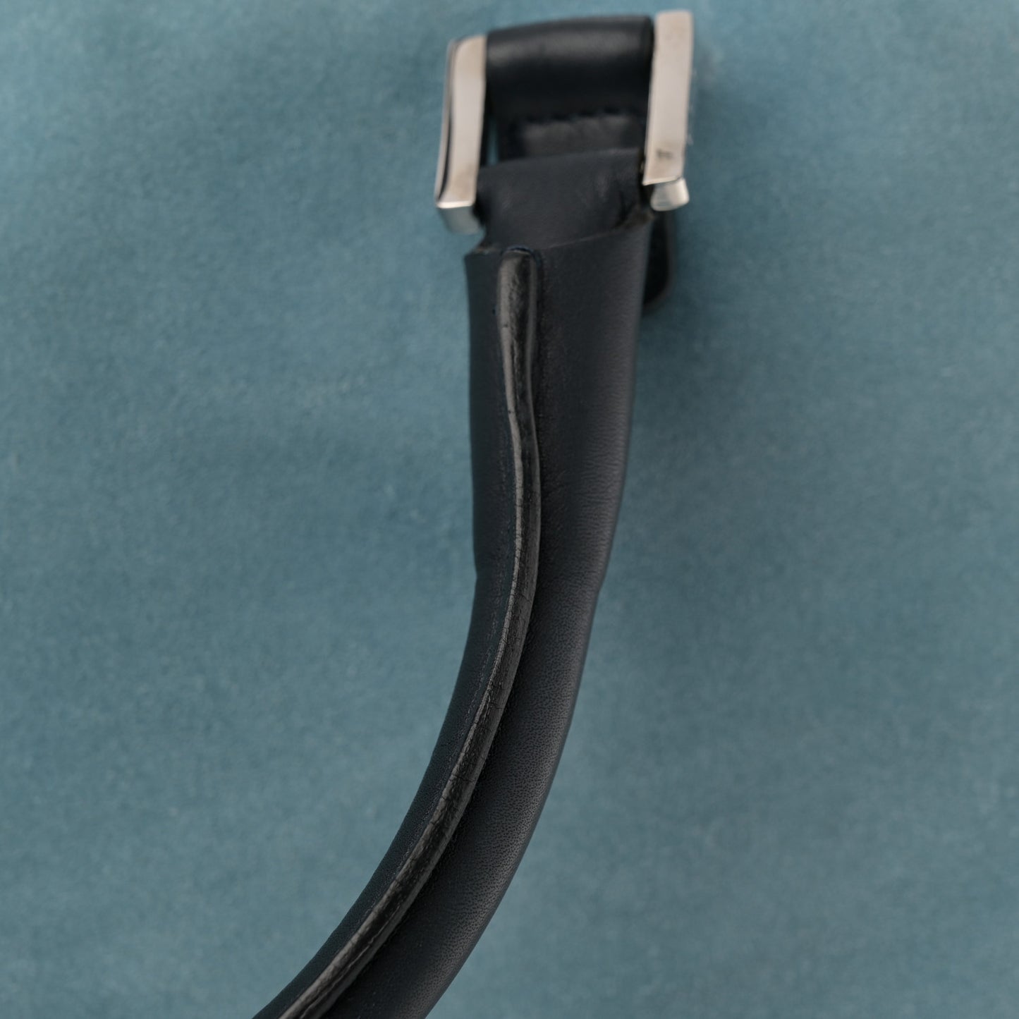 Suede Calfskin Amazona Blue Black