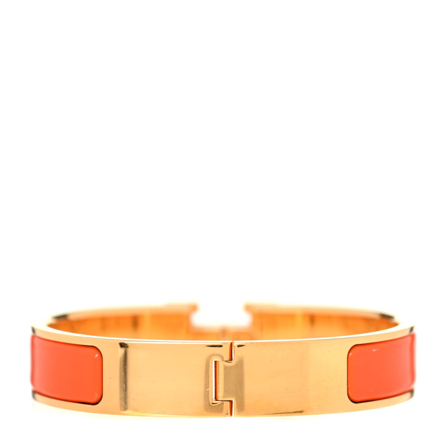 Enamel Narrow Clic Clac H Bracelet GM Orange