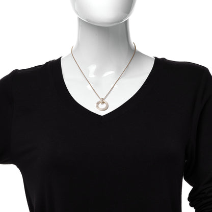 Tiffany 18K Yellow Gold Diamond T T1 Circle Pendant Necklace 2 of 5