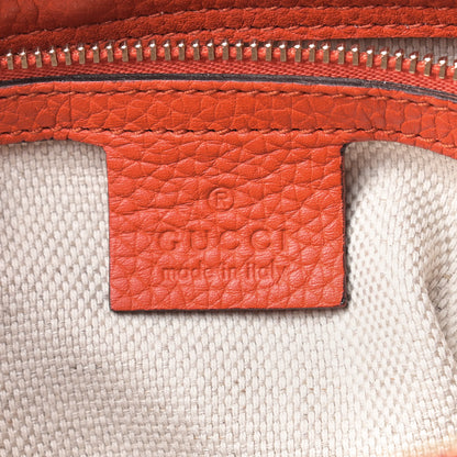 Gucci Pebbled Calfskin Small Soho Top Handle Bag Sun Orange 8 of 9