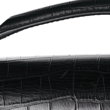 Saint Laurent Calfskin Crocodile Embossed Medium Babylone Black 11 of 13