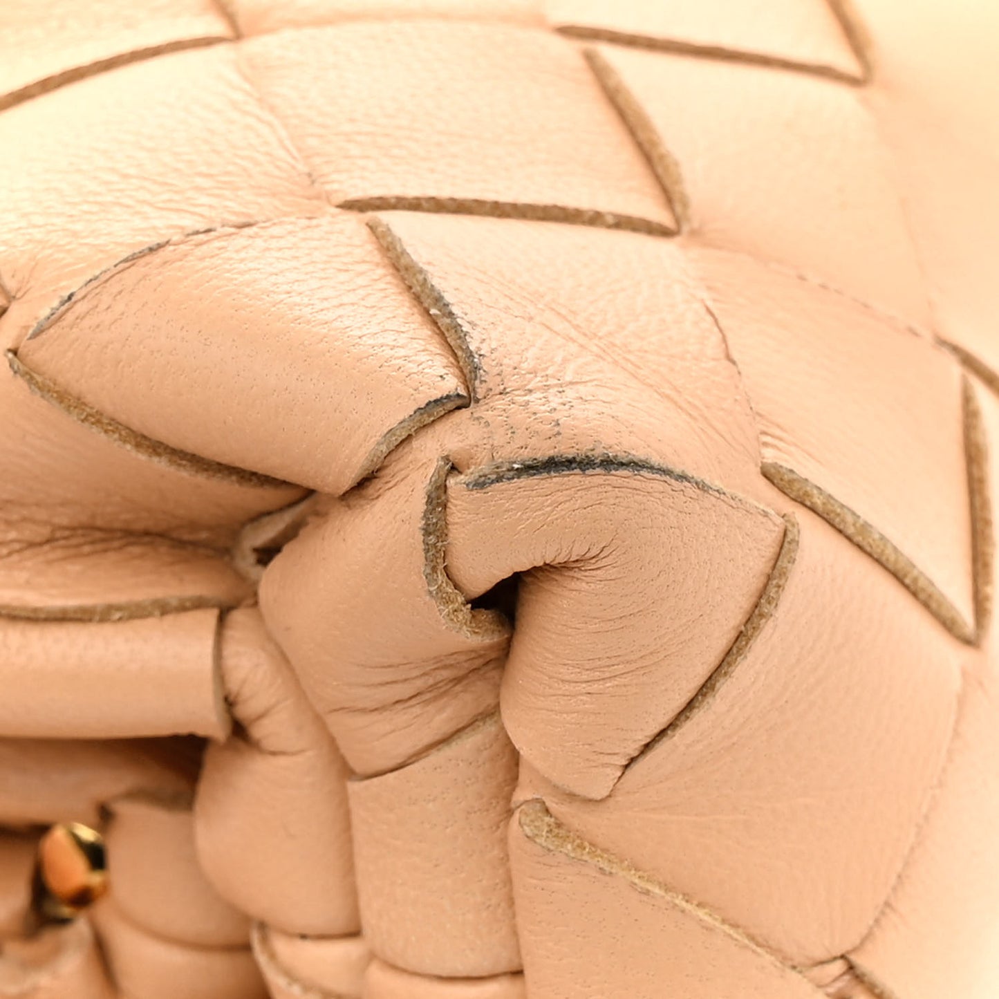 Nappa Intrecciato The Mini Pouch Almond