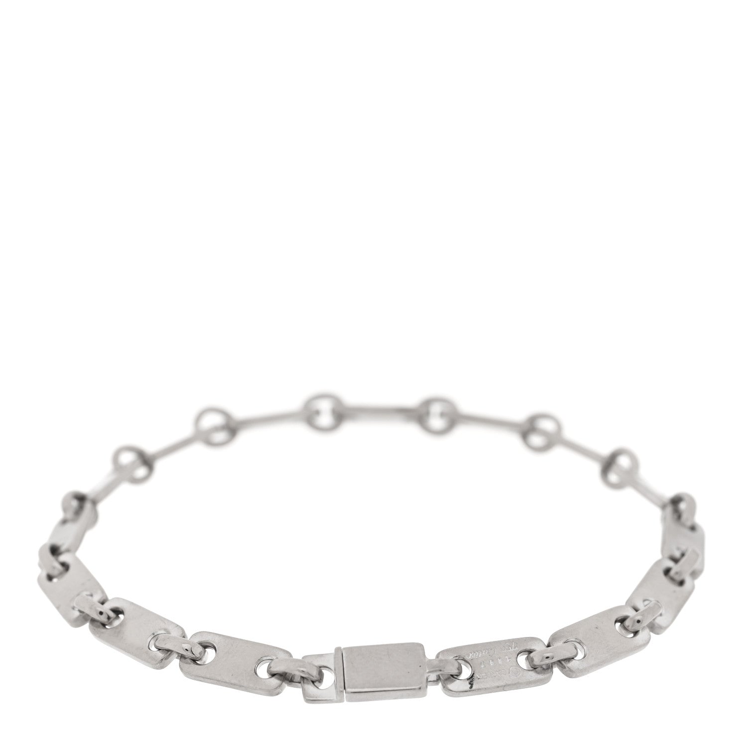 Cartier 18K White Gold 5mm Fidelity Link Bracelet 2 of 5