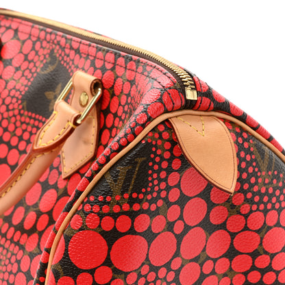 Louis Vuitton Monogram Kusama Town Speedy 30 Red 13 of 16