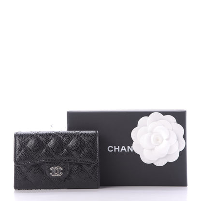 Chanel Caviar Quilted Flap Card Holder Wallet Black 11 of 11
