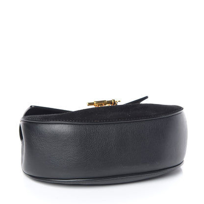 Chloe Suede Calfskin Mini Drew Shoulder Bag Black 4 of 9