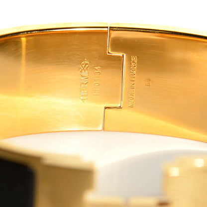 Hermes Enamel Wide Clic Clac H Bracelet GM Black 4 of 5