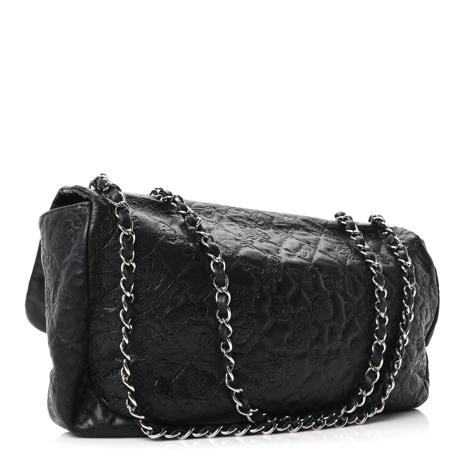 Chanel Calfskin Embossed Large Lucky Symbols Flap Black 3 of 10