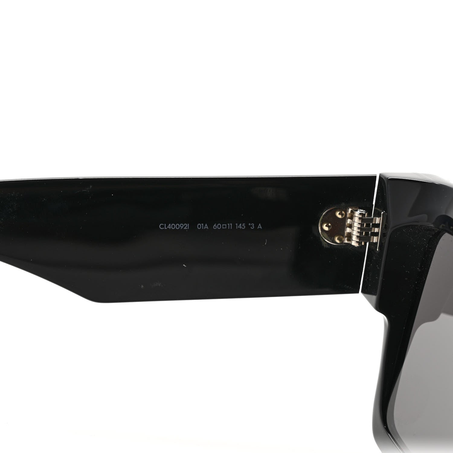 Celine Acetate Flat Top Rectangular Sunglasses CL400921 Black 6 of 7