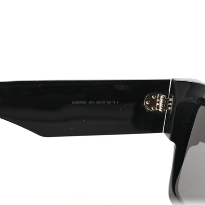 Celine Acetate Flat Top Rectangular Sunglasses CL400921 Black 6 of 7