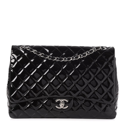 Chanel Patent Quilted Maxi Double Flap Black 1 of 9
