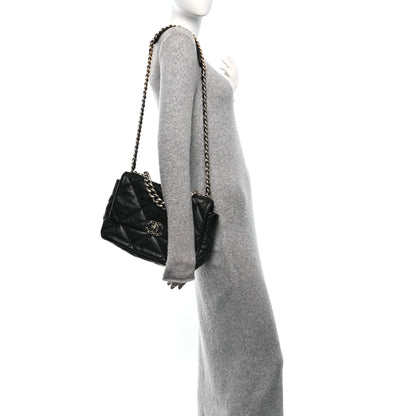Chanel Lambskin Quilted Large Chanel 19 Flap Black 2 of 10