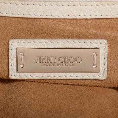 Jimmy Choo Grainy Calfskin Small Rachel Shoulder Bag White 6 of 7