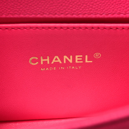 Chanel Caviar Chevron Quilted Small Boy Flap Fuchsia 6 of 10