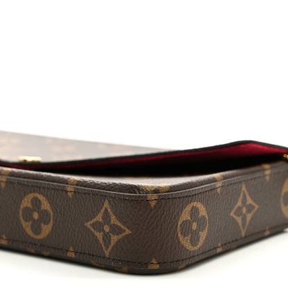 Louis Vuitton Monogram Pochette Felicie Chain Wallet Fuchsia 10 of 10