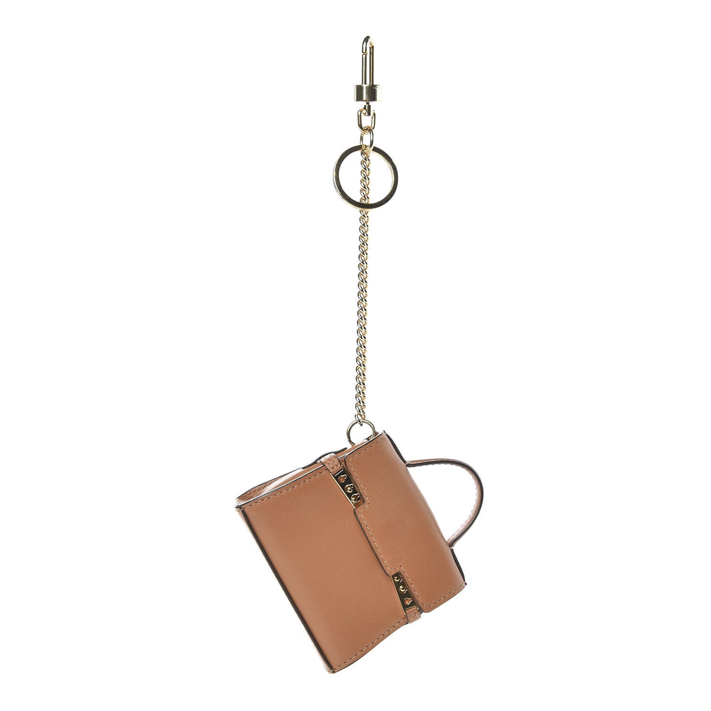 Calfskin Tempete Bag Charm Camel