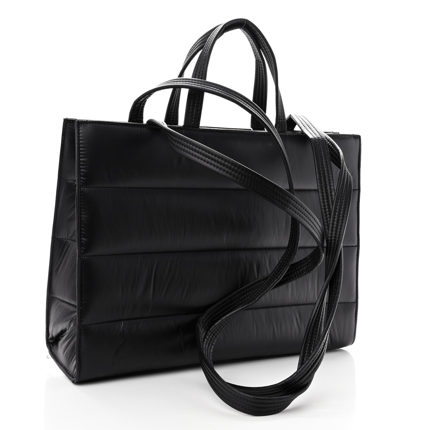 Telfar Nylon Medium Puff Shopping Bag Black 3 of 11