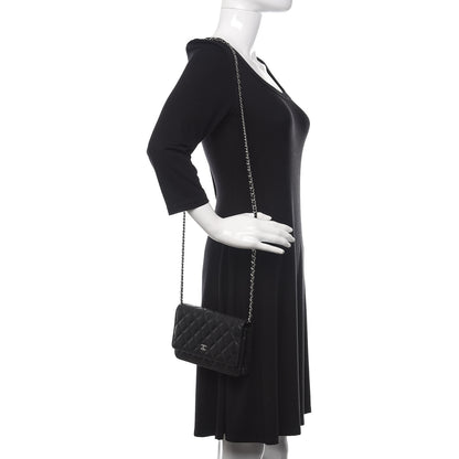 Chanel Caviar Quilted Wallet On Chain WOC Black 2 of 12