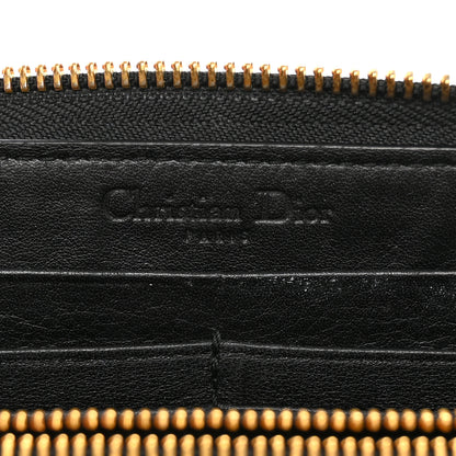 Christian Dior Patent Cannage Lady Dior Continental Wallet Black 6 of 8