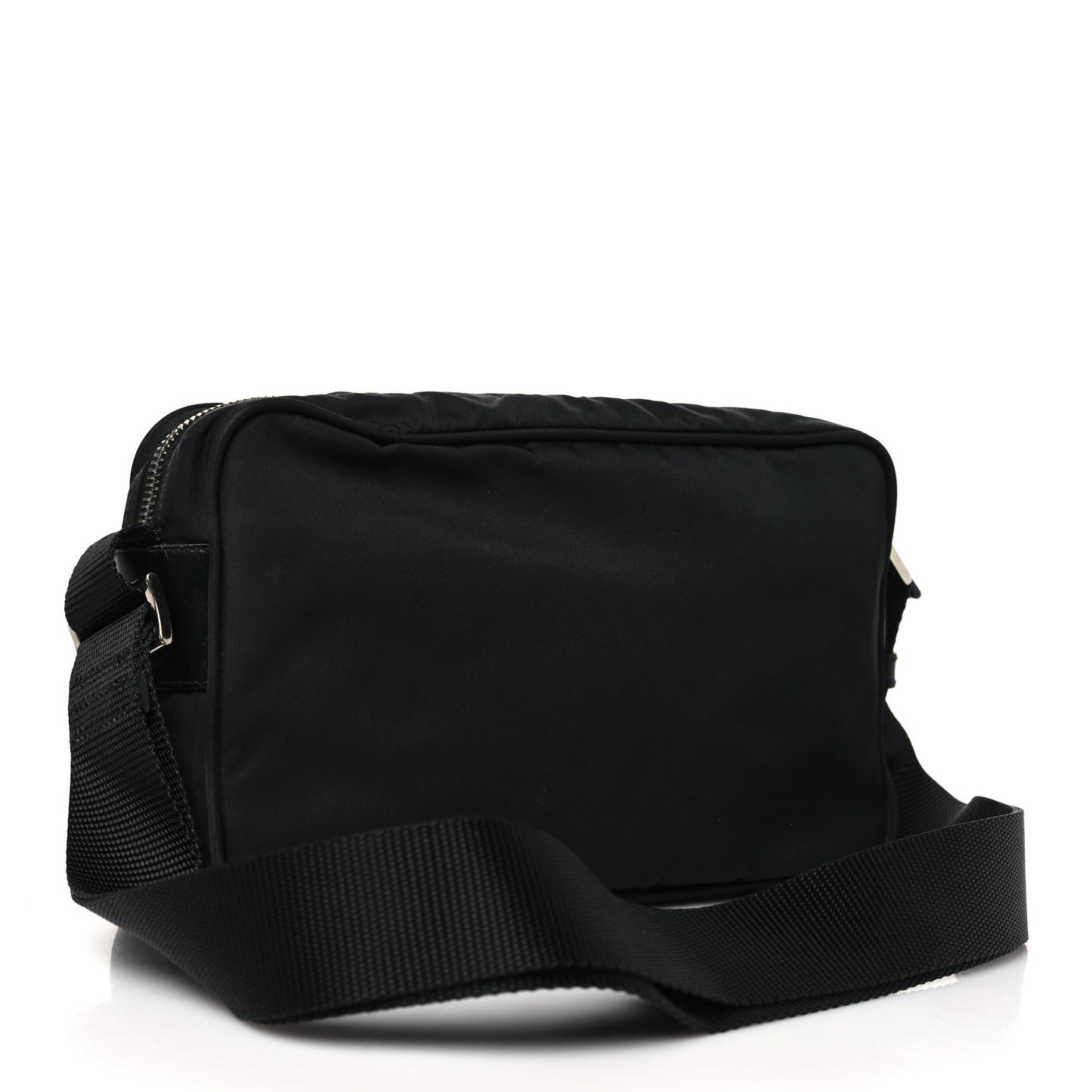 Nylon Tessuto Messenger Bag Black