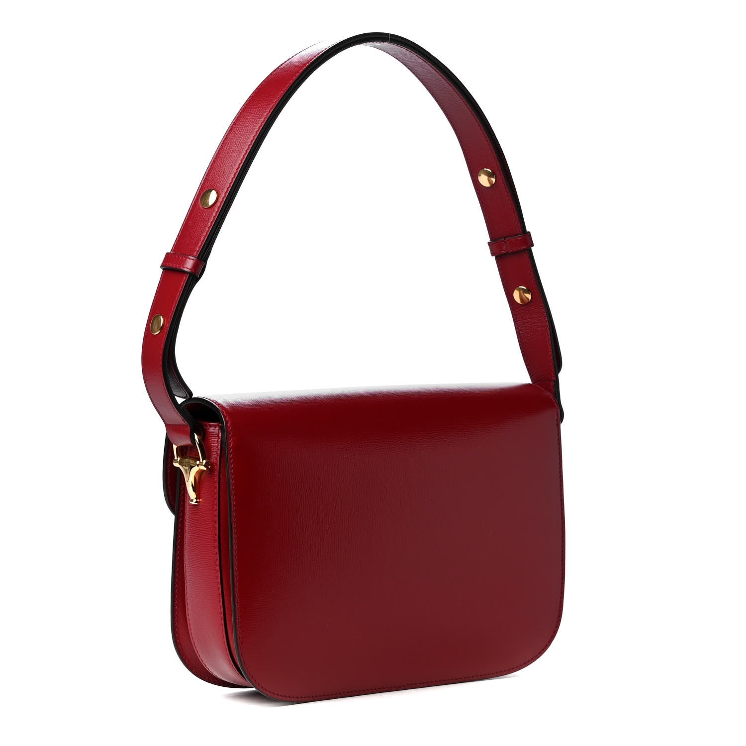 Gucci Azalea Calfskin Horsebit 1955 Shoulder Bag New Cherry Red 2 of 4