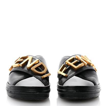 Fendi Vitello Womens Fendigraphy Slide Sandals 37 Black 2 of 12