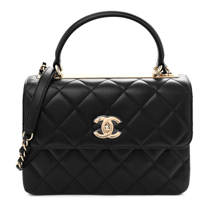 Chanel Lambskin Quilted Small Trendy CC Dual Handle Flap Bag Black 1 of 11