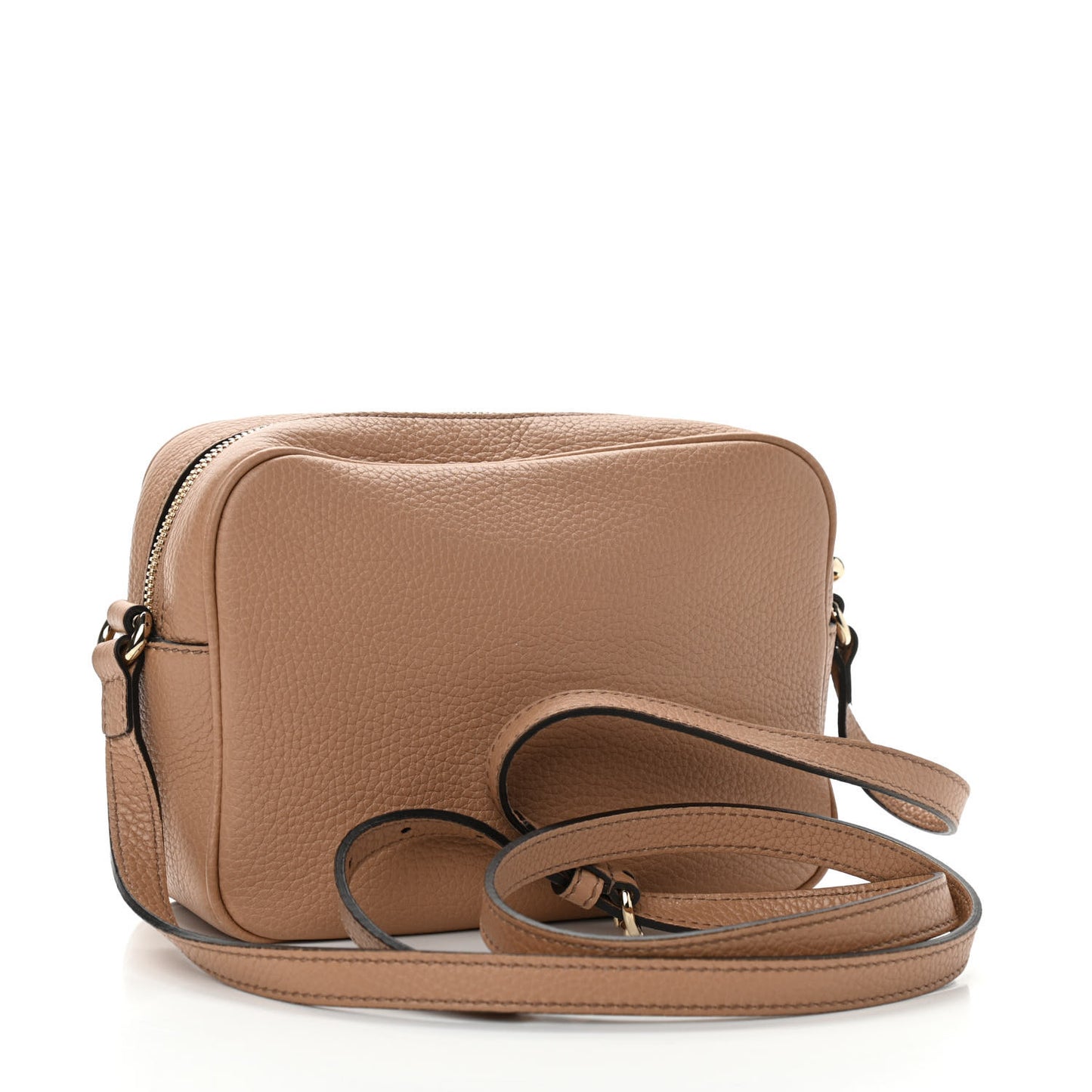 Pebbled Calfskin Small Soho Disco Bag Camelia