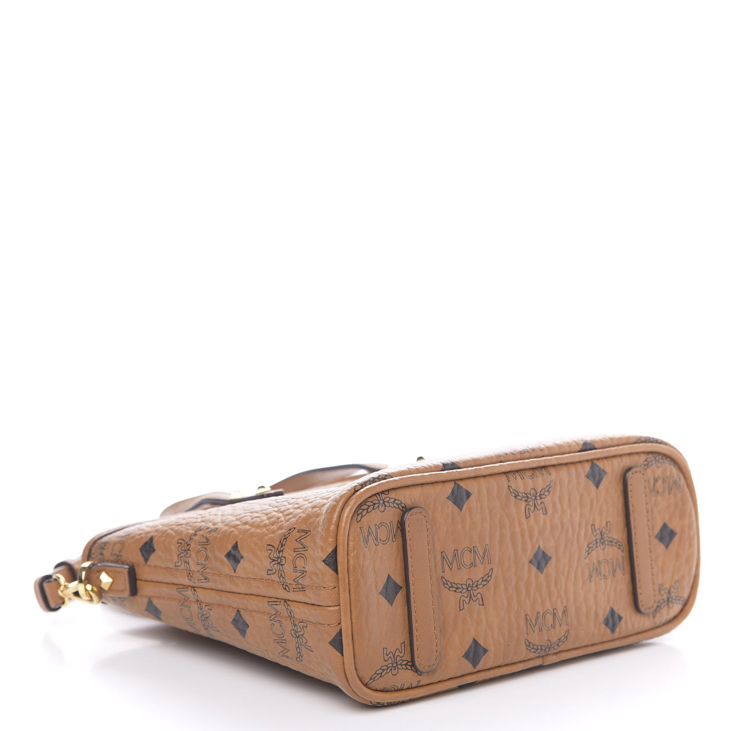 MCM Visetos Mini Toni Tote Cognac 4 of 8