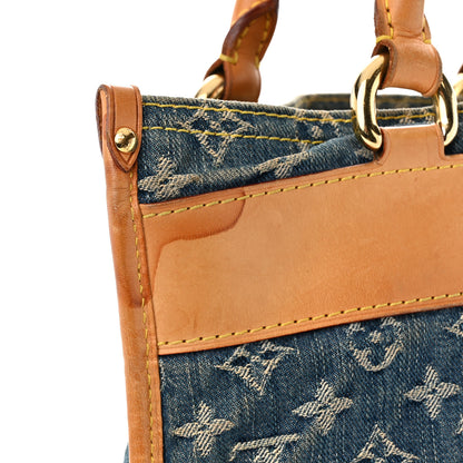 Louis Vuitton Monogram Denim Sac Plat Blue 10 of 11
