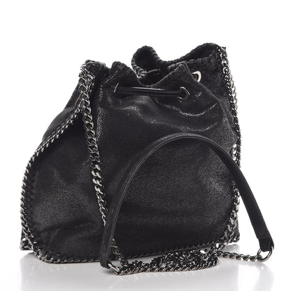 Stella McCartney Shaggy Deer Small Falabella Bucket Bag Black 3 of 8