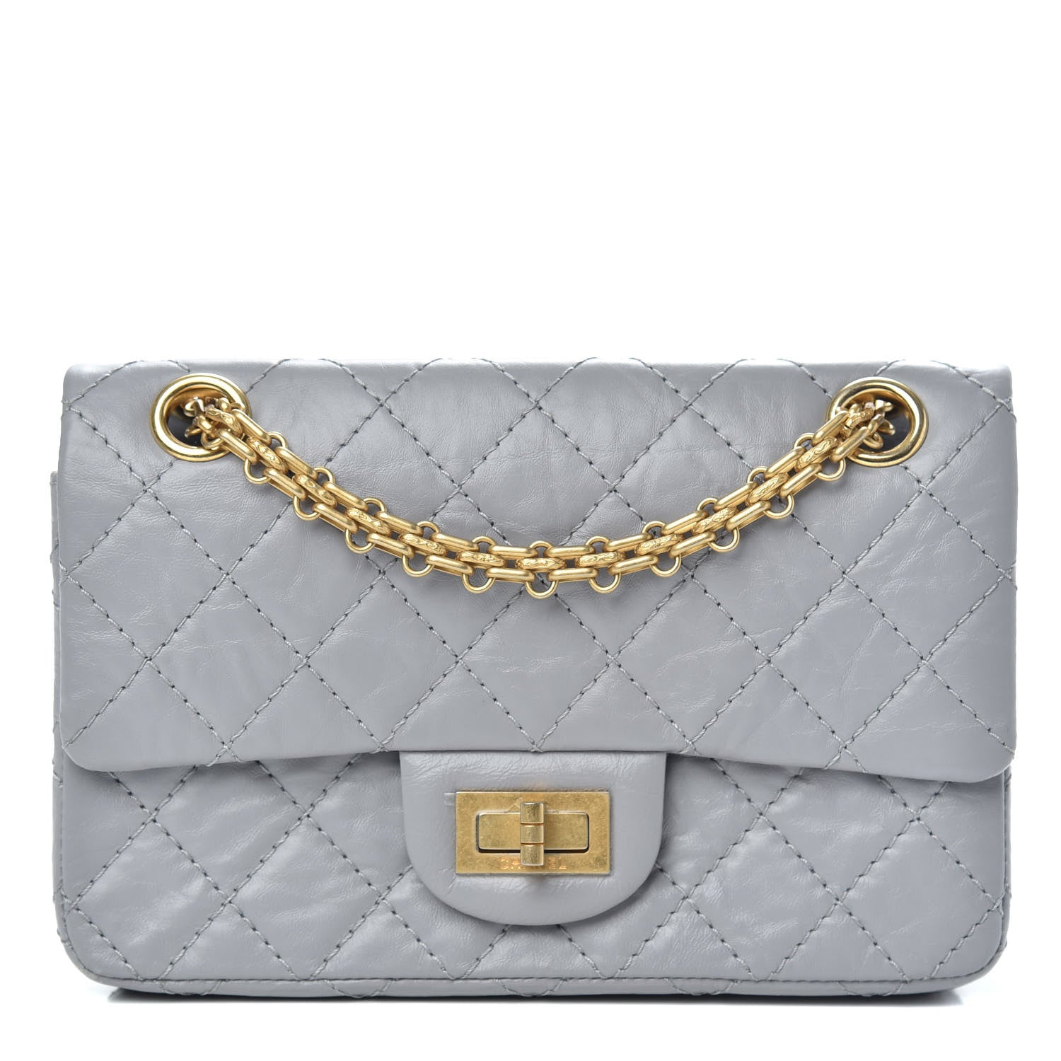 Chanel Aged Calfskin Quilted 2.55 Reissue Mini Flap Grey 1 of 10