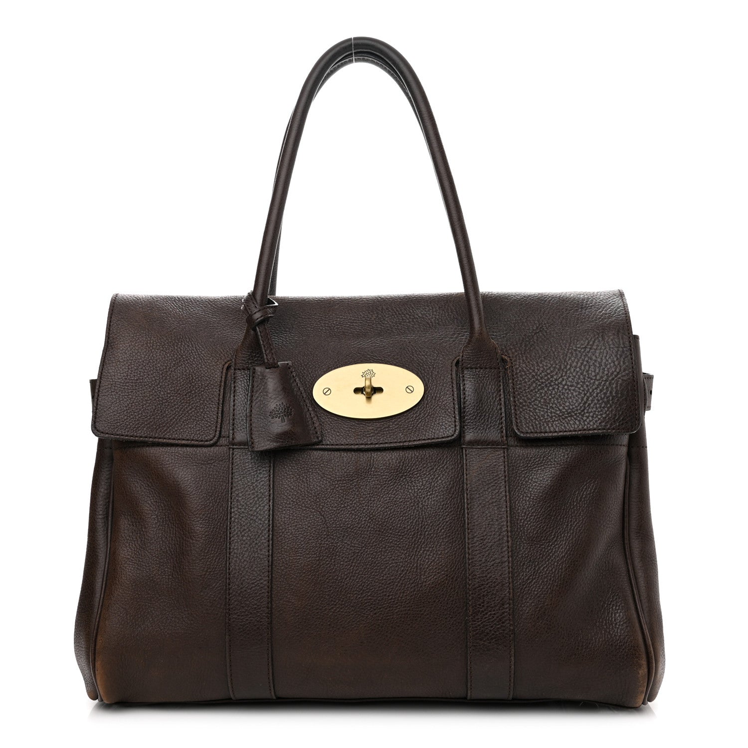 Mulberry Classic Grain Calfskin Bayswater Chocolate 1 of 14