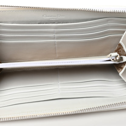 Christian Dior Lambskin Cannage Lady Dior Zip Wallet White 5 of 11