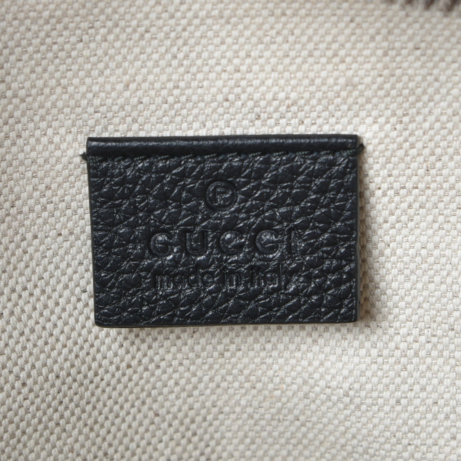Gucci Grained Calfskin Logo Belt Bag Black 6 of 7