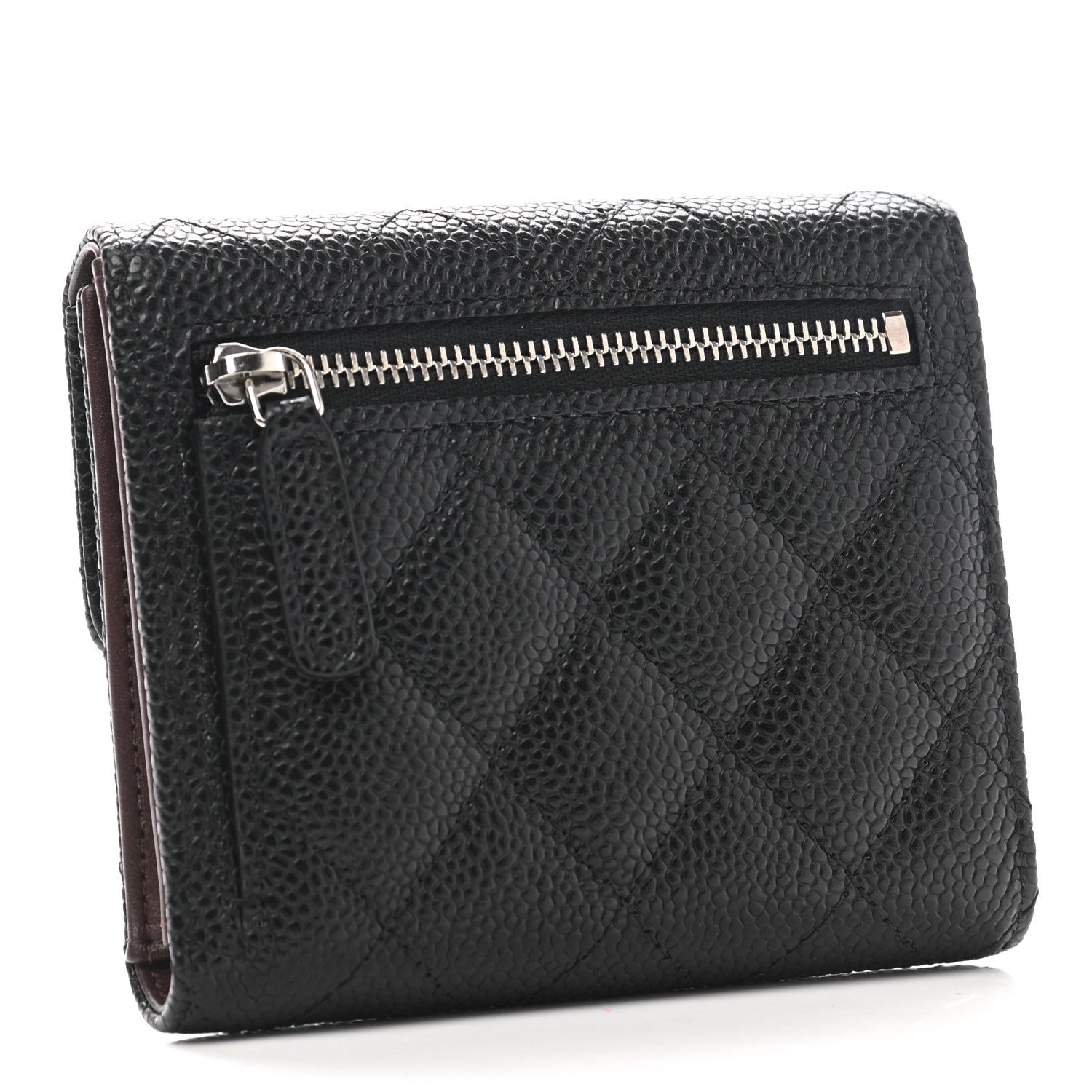 Chanel Caviar Quilted Small Flap Wallet Black 3 of 8