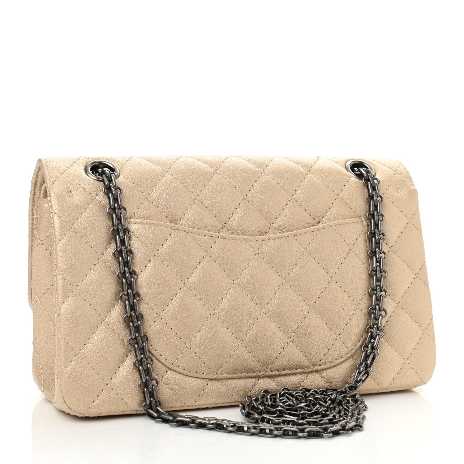 Chanel Metallic Sheepskin Quilted 2.55 Reissue 225 Flap Beige 2 of 9