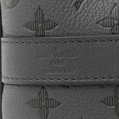 Louis Vuitton Calfskin Monogram Shadow Keepall Bandouliere 50 Anthracite gray 5 of 12