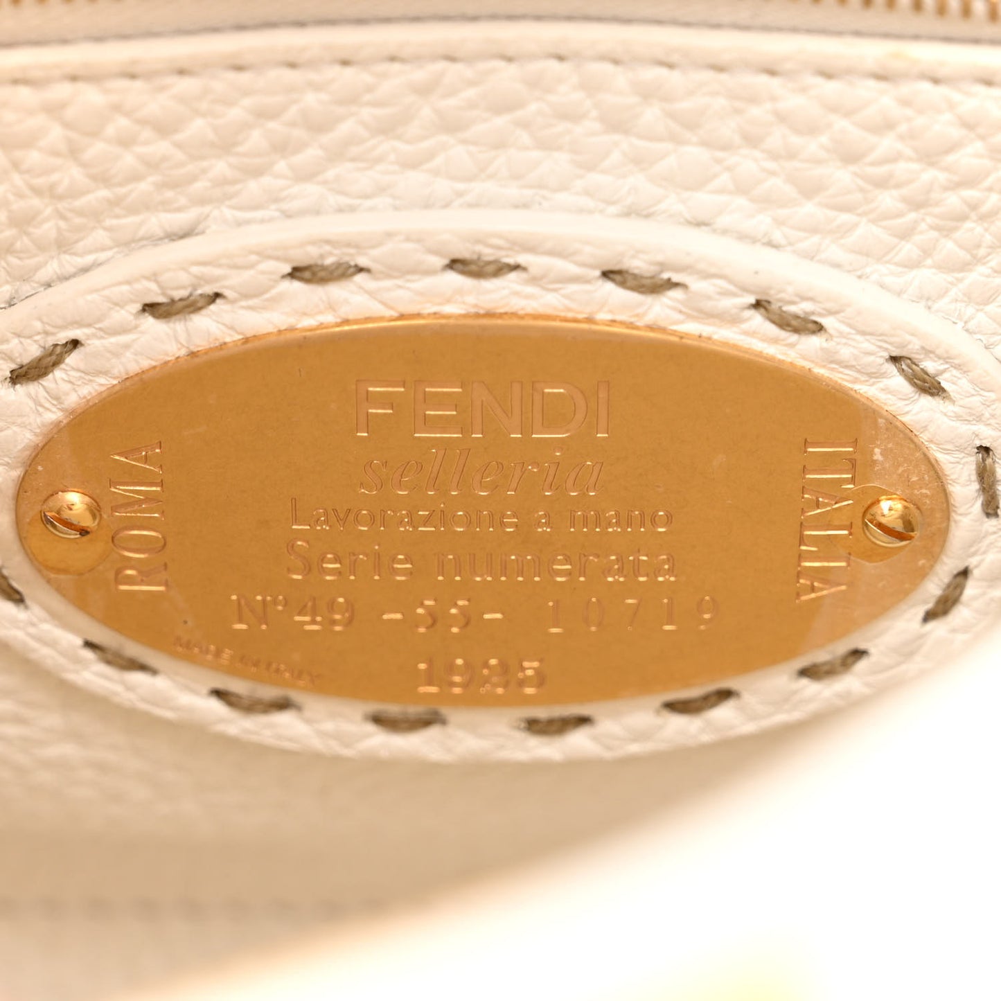 Cuoio Romano Selleria Mini Peekaboo Iconic Satchel White