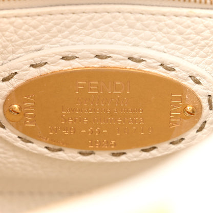 Fendi Cuoio Romano Selleria Mini Peekaboo Iconic Satchel White 7 of 11