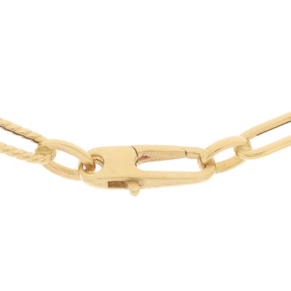 Roberto Coin 18K Yellow Polished and Fluted Paperclip Chain Necklace 4 of 5