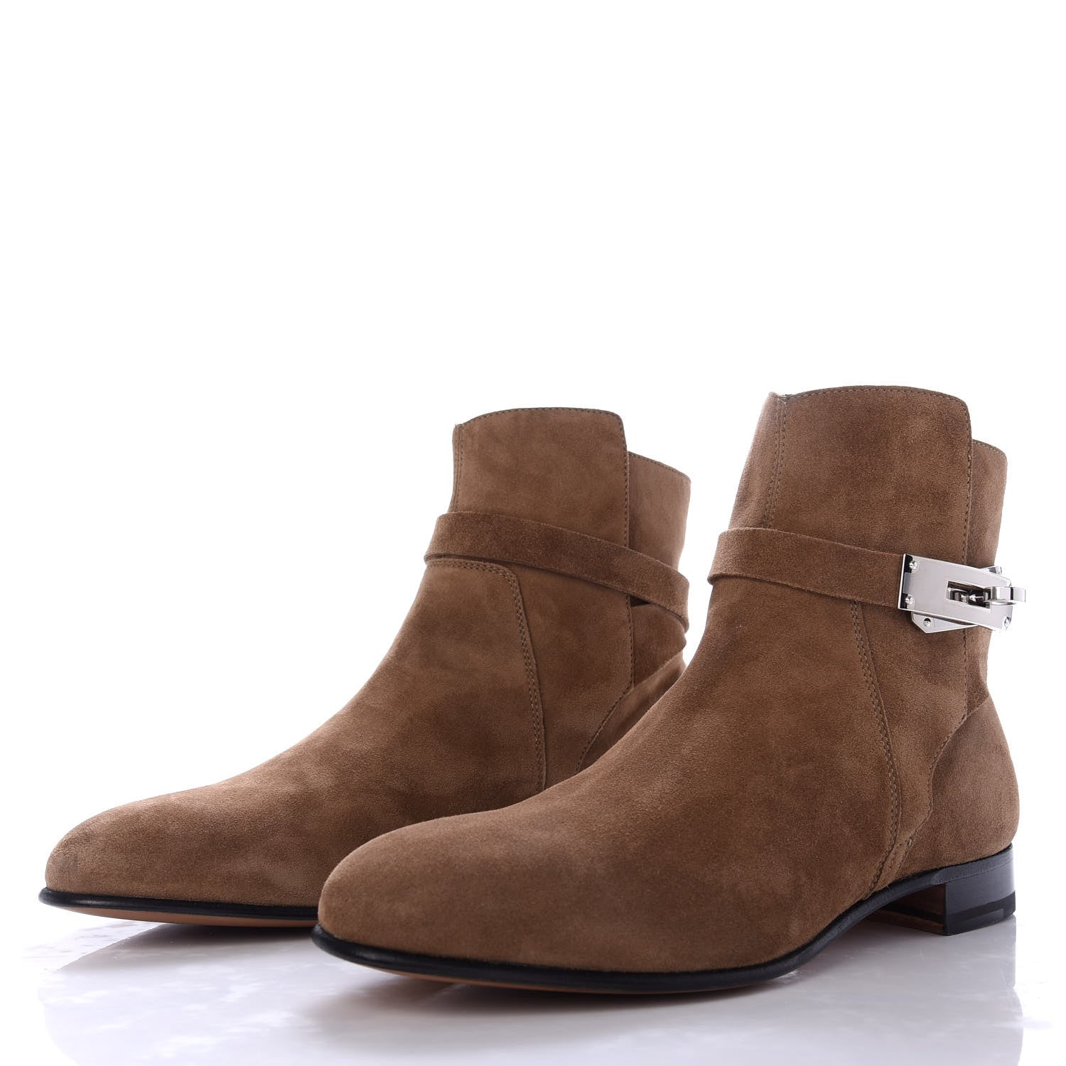 Hermes Suede Neo Low Boots 35.5 Ecorce 3 of 9