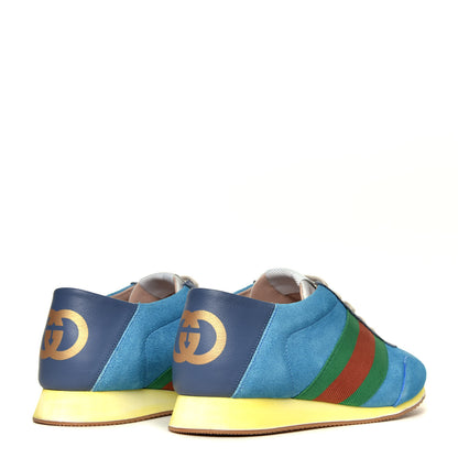 Gucci Suede Web Womens Rocket Sneakers 39 Bright Splash Thunder 3 of 10