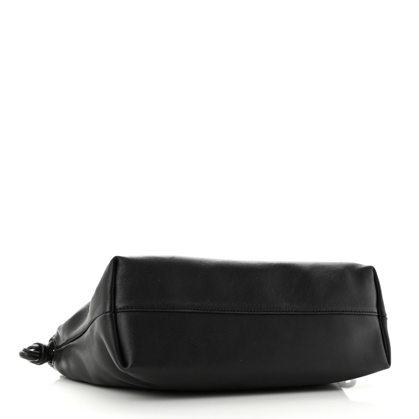 Mellow Nappa Donut Chain Flamenco Knot Clutch Black