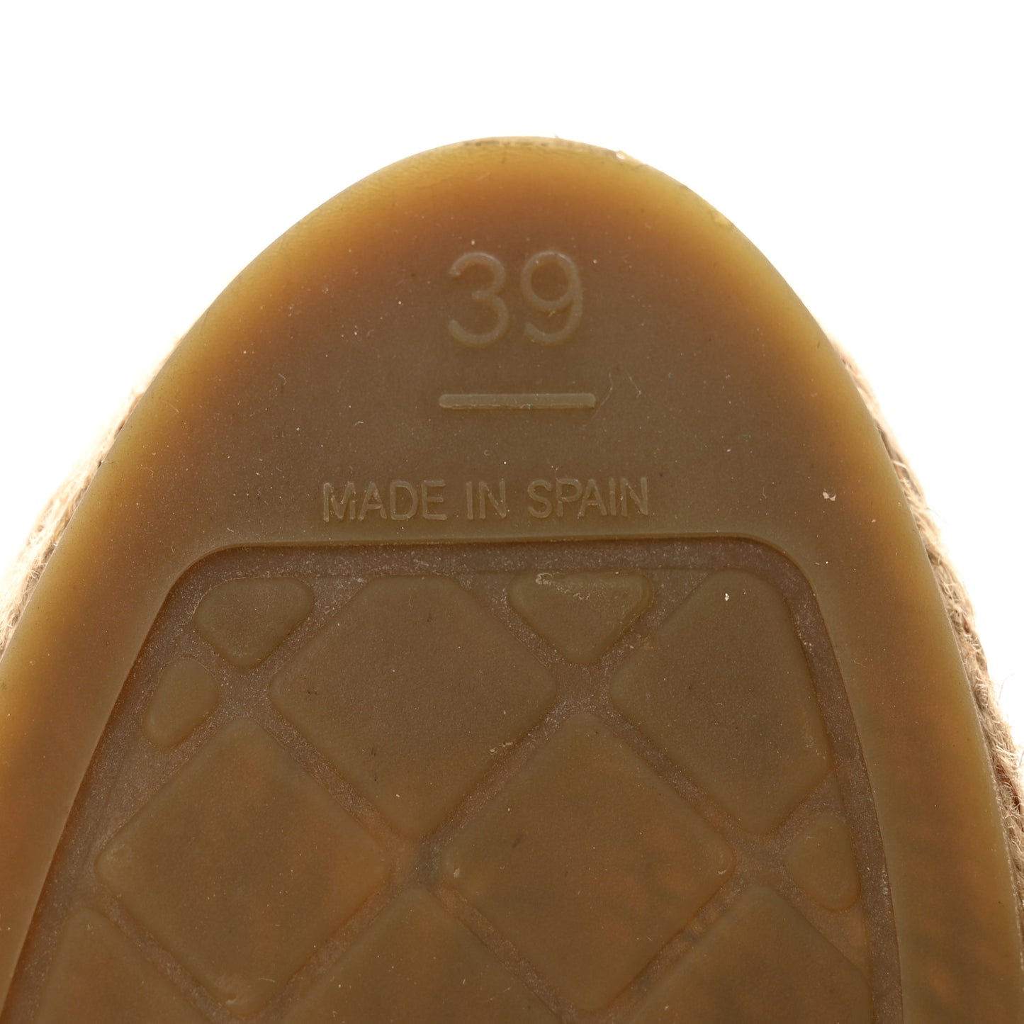 Lambskin Printed CC Espadrilles 39 White Black